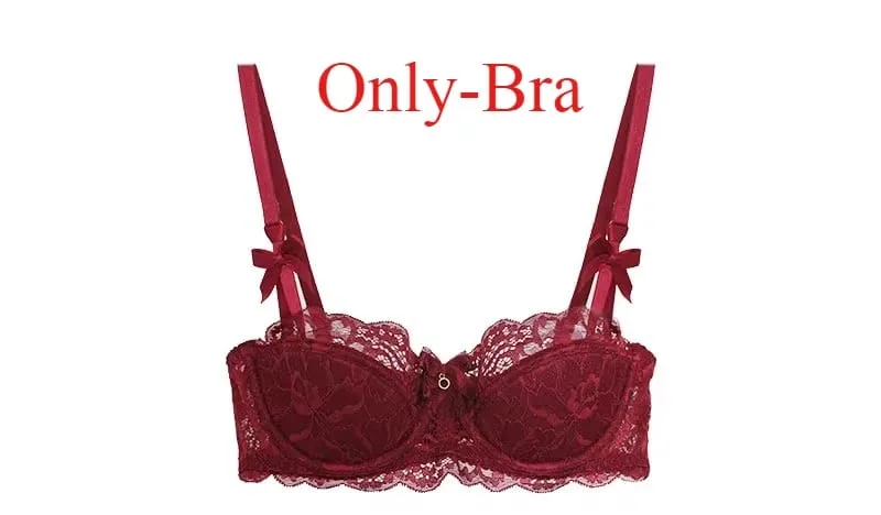 French Pure Desire Bralette Small Bust AB Cup Push Up Wireless Lace Bra for Chubby Girl Bow Design Thin Fold Comfort Plus Size