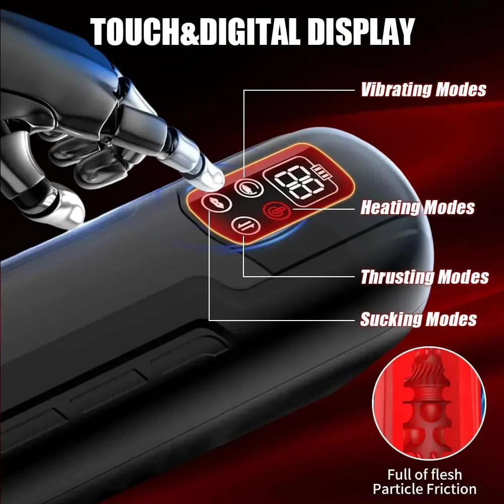 Bomba peniana masturbadora masculina, com 9 modos de aquecimento de sucção, máquina de sopro, display lcd, brinquedo sexual adulto para homens