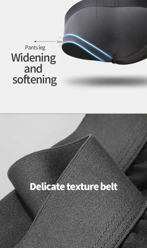 5PCSMen's cuecas de três peças com bolsa em forma de U, tecido modal, respirável, calças inferiores de cintura baixa para jovens de verão