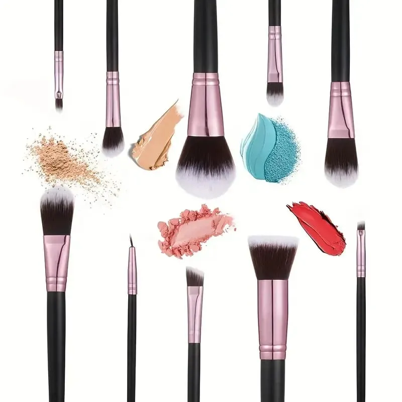 Conjunto de pincéis de maquiagem profissional, base corretivo, pó, sombra, blush, kabuki, mistura, ferramenta de beleza cosmética