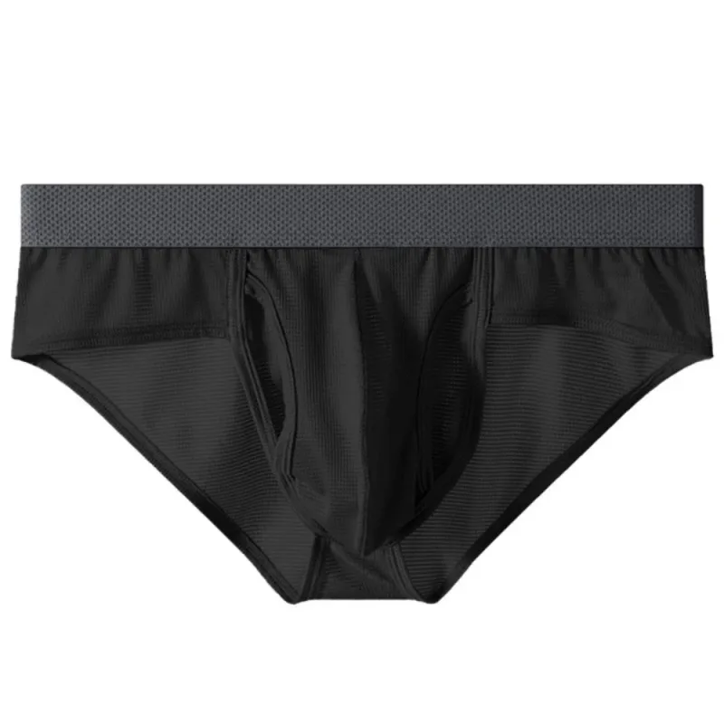 Cuecas finas de verão cuecas finas homens abertura lateral respirável calcinha de seda gelo emenda lingerie sem costura roupa interior masculina