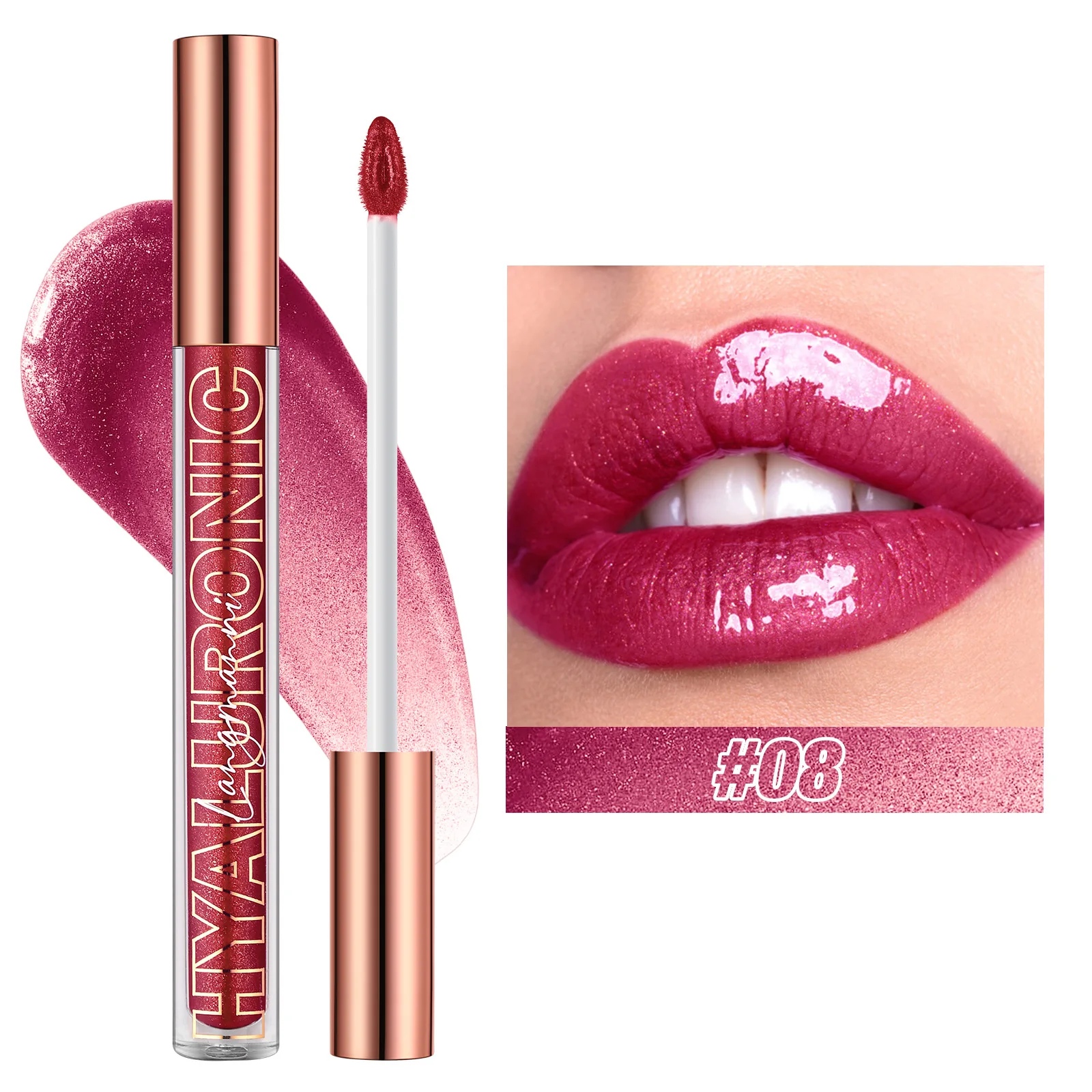 Brilho perolado plumping brilho labial diamante glitter nude rosa batom líquido vidro brilhante à prova dwaterproof água sexy lábio matiz maquiagem labial