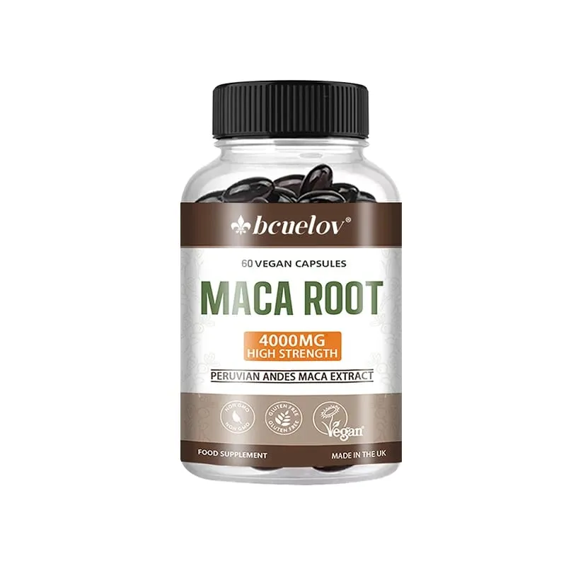 Raiz de Maca Orgânica 4000mg por porção Suplemento energético natural Maca peruana para homens e mulheres Não-OGM sem glúten