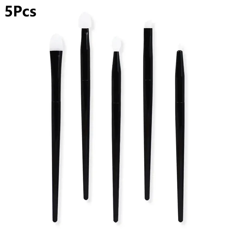 1/5 pçs pincéis de sombra de silicone macio lábio bálsamo delineador aplicador corretivo escovas de sobrancelha portátil maquiagem facial ferramenta de beleza — image 8