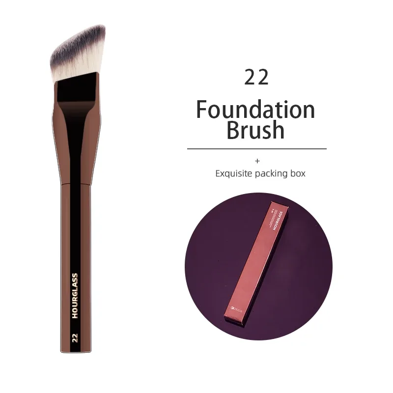 Pincéis de base líquida angular, creme de base, blush, base, ferramenta de maquiagem-022