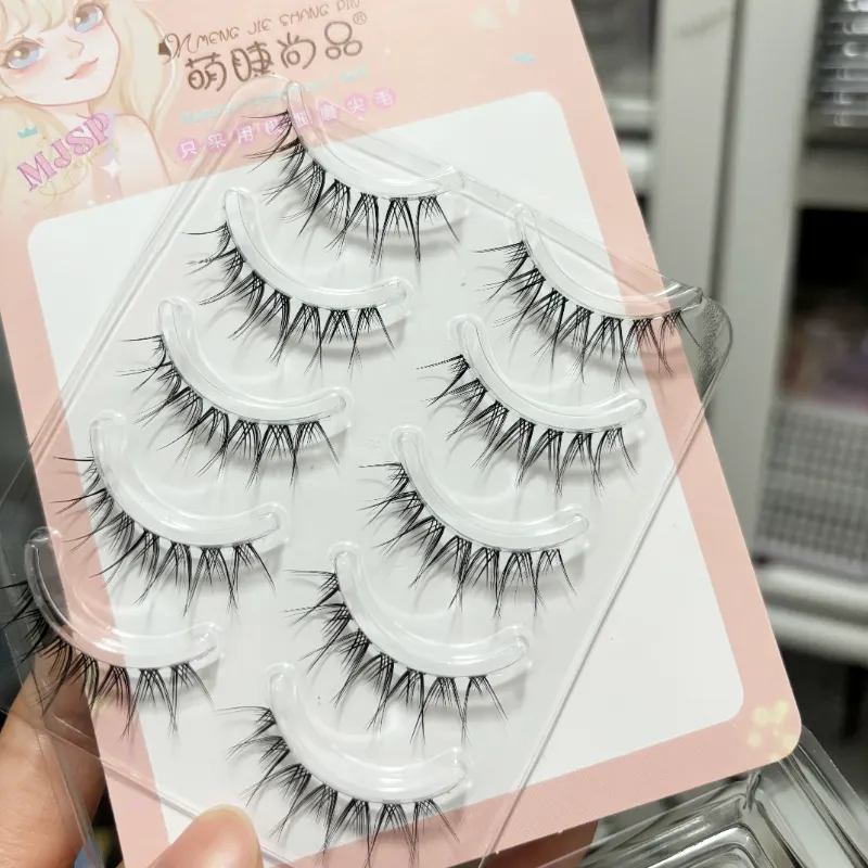 Cílios postiços naturais finos transparentes haste cílios manga cílios novato suprimentos cílios coreano vara maquiagem