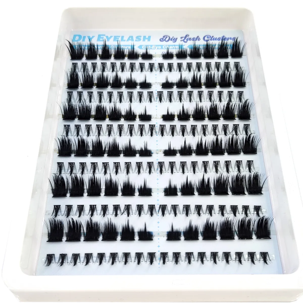 Novo dramático chicote cluster extensão chicote inferior chicote artificial vison tira único chicote olho de gato extensão diy fada