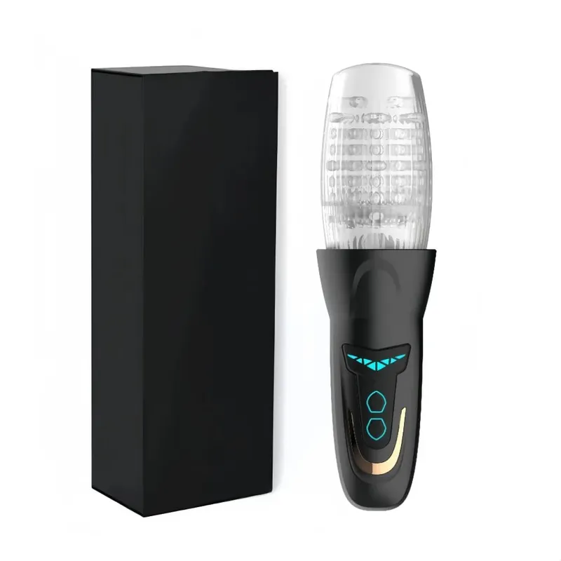 Sucking Vibrating Blowjob Masturbator Cup Glans Trainer Penis Massager 9-frequency vibration sucking Male masturbator 18+