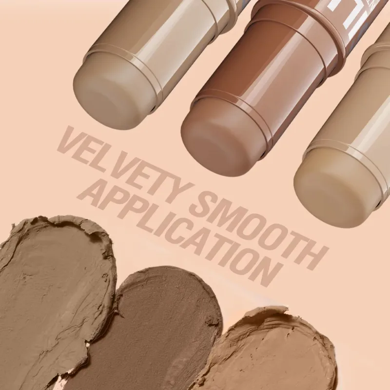 3 Color Full Coverage Concealer For Spot Acne Print Repair Dark Circles Contour Shading Cream Palette Face Base Korean Makeup — image 5