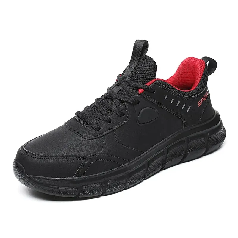 Sapatos de trabalho impermeáveis ​​masculinos leves e confortáveis ​​anti deslizamento tênis de absorção de choque ao ar livre tênis casuais sapatos da moda