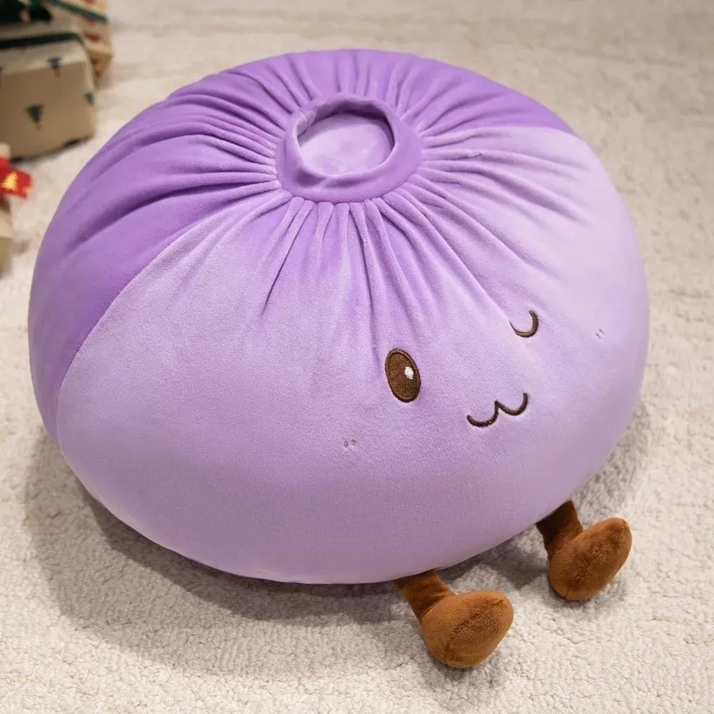 Super macio material de pelúcia pão cozido no vapor travesseiro de pelúcia fofo confortável pp algodão preenchido bolinho de pelúcia brinquedo alívio do estresse