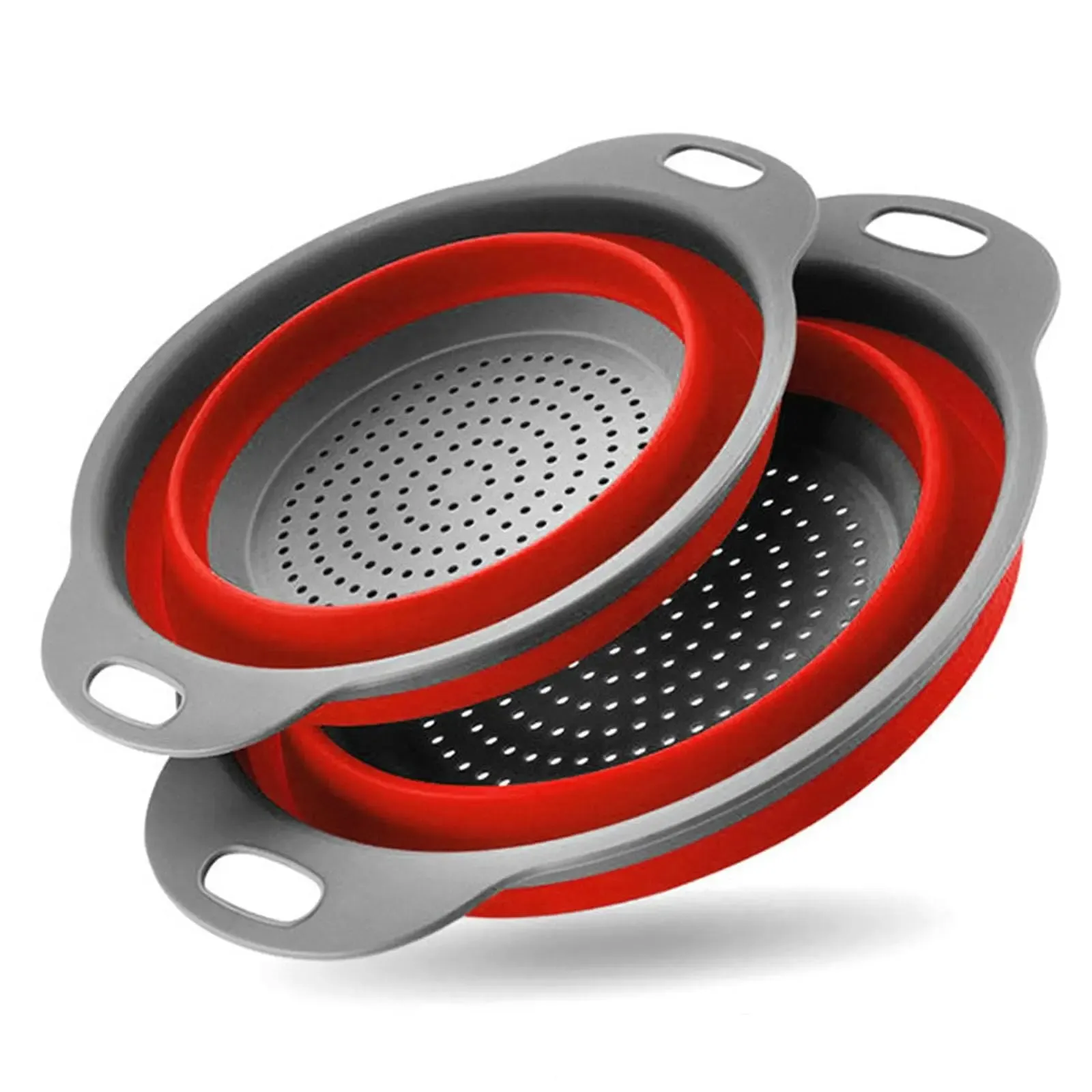 Passoire de cuisine passoire ensemble 2 pièces passoires alimentaires pour cuisine passoire pliable avec poignées en plastique pour pâtes et spaghetti