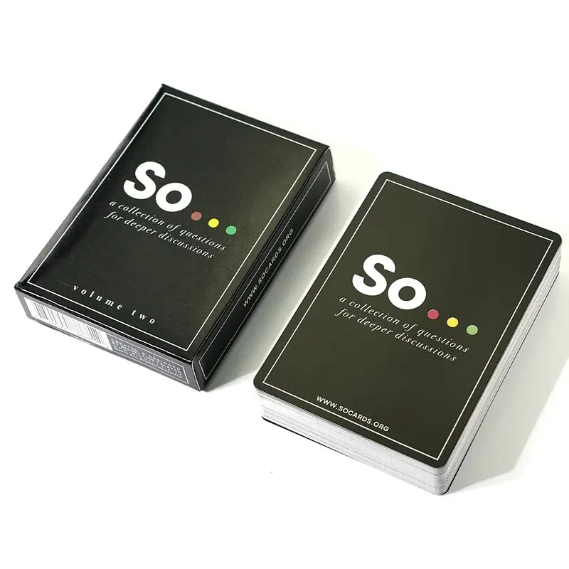 Então cartas conversa starter-alta qualidade estilo especial perguntas jogo de cartas para adultos e famílias festa lazer jogo de tabuleiro