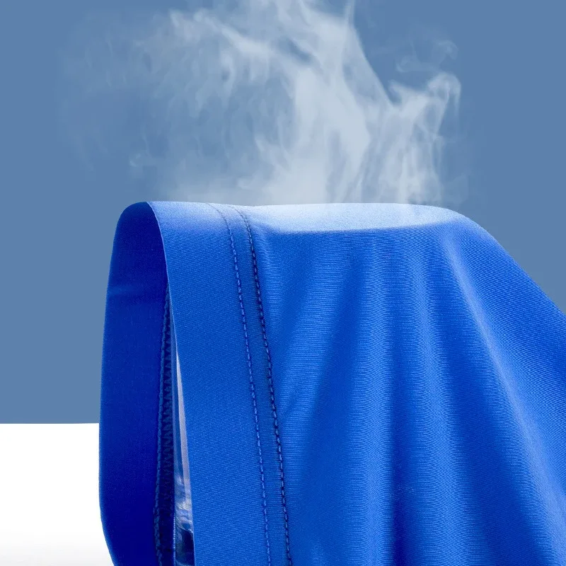 Cuecas masculinas de seda gelo fina secagem rápida roupa interior cintura baixa cor sólida cuecas masculinas sexy u bulge bolsa calcinha respirável