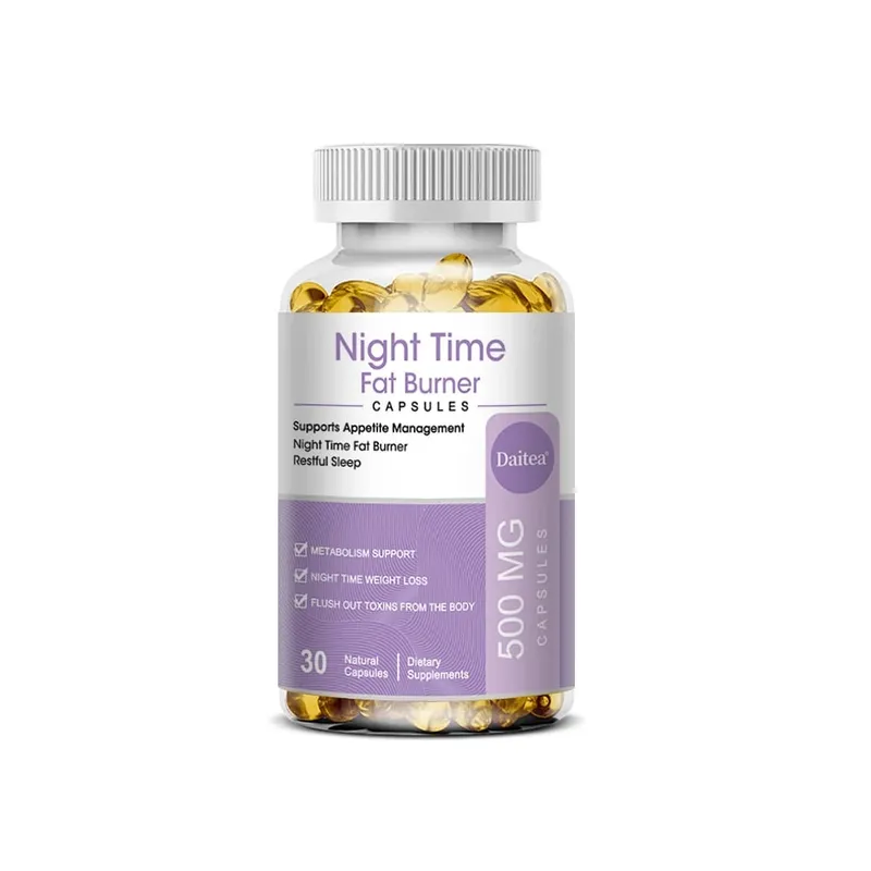 Queimador de gordura noturno aumenta o metabolismo O controle de peso melhora o sono - 500 mg, porção de 120 cápsulas