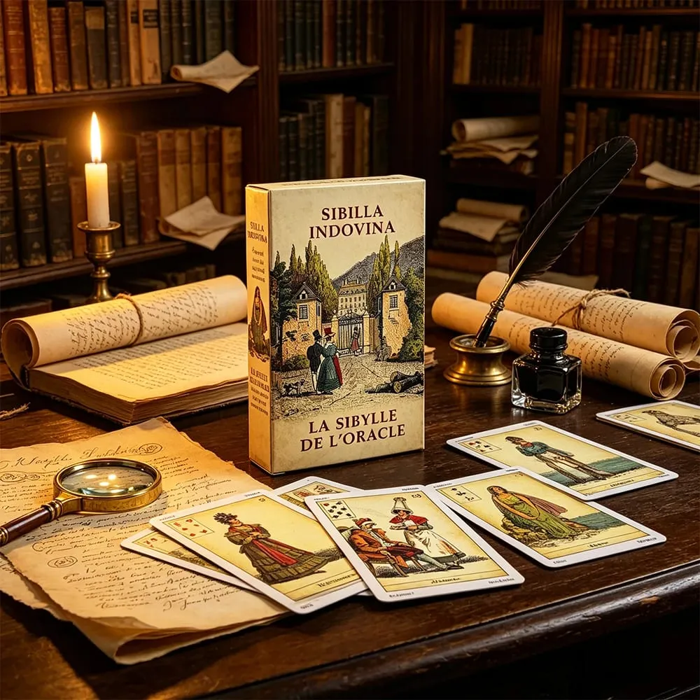 Sibilla Oracle Cards 52 Cartas Tradicionais Italianas Jogos de Baralho de Adivinhação Perfeito para Leitura da Vida Diária e Orientação de Relacionamento — image 2