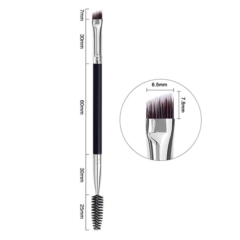 1pc 2 em 1 escova de sobrancelha de cabeça dupla + escova de cílios ferramentas de maquiagem pincéis cosméticos cílios maquiagem pincéis brochas maquillaje — image 14