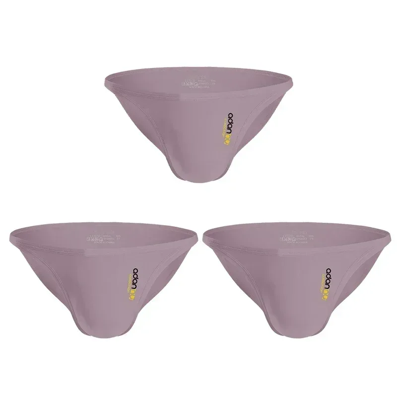 Cuecas modais masculinas de cintura baixa, sexy, cor sólida, simples, triângulo, roupa íntima, esportes, respirável, confortável, calcinha masculina