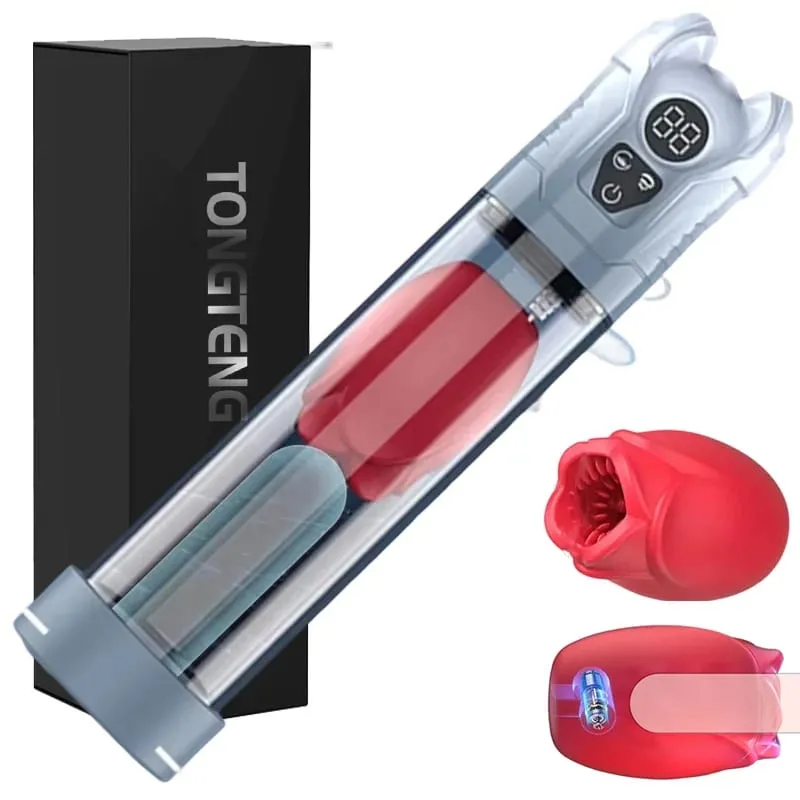 Bomba peniana elétrica com 5 sucção, 6 modos de treinamento, masturbador masculino automático, bombas lcd, ampliadores, brinquedos sexuais para homens — image 1