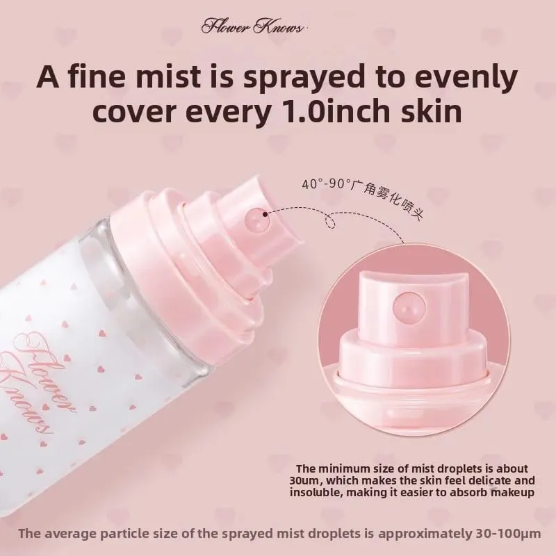 Flor sabe maquiagem hidratante essência configuração spray primer produtos de cuidados com a pele hidratante rosto névoa spray hidratante durante todo o dia