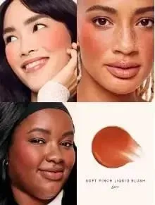 Autumn Rare Beauty Cream‑to‑powder Liquid Blush Mashed‑potato Texture Highlight Mirror Easy‑to‑apply Long‑lasting Blush Cream