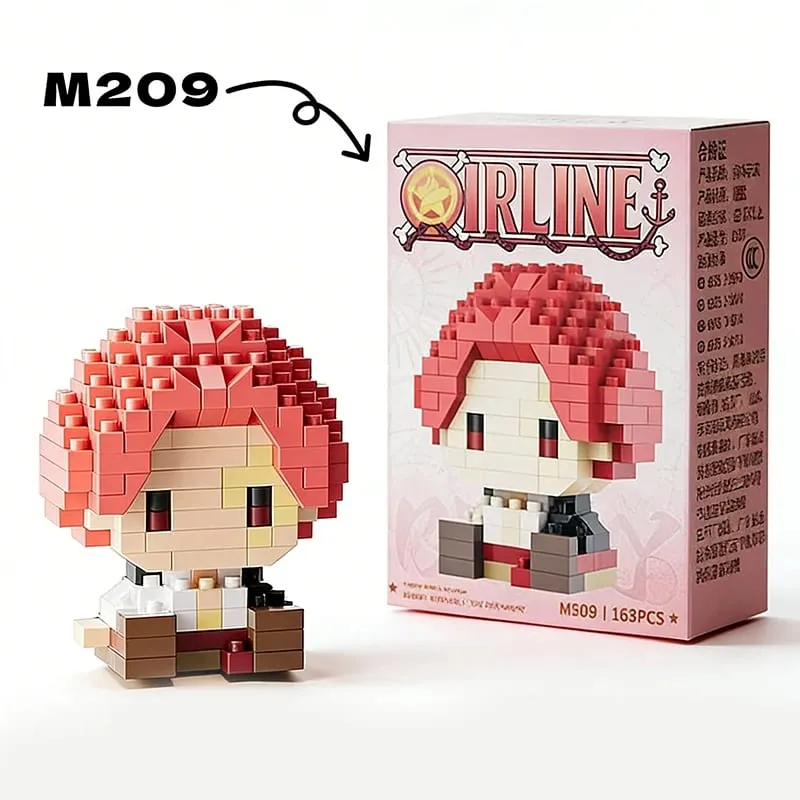 Anime bloco de construção chopper buggy montagem micro bloco de construção zoro robin personagem modelo mini tijolos figura brinquedos para presente