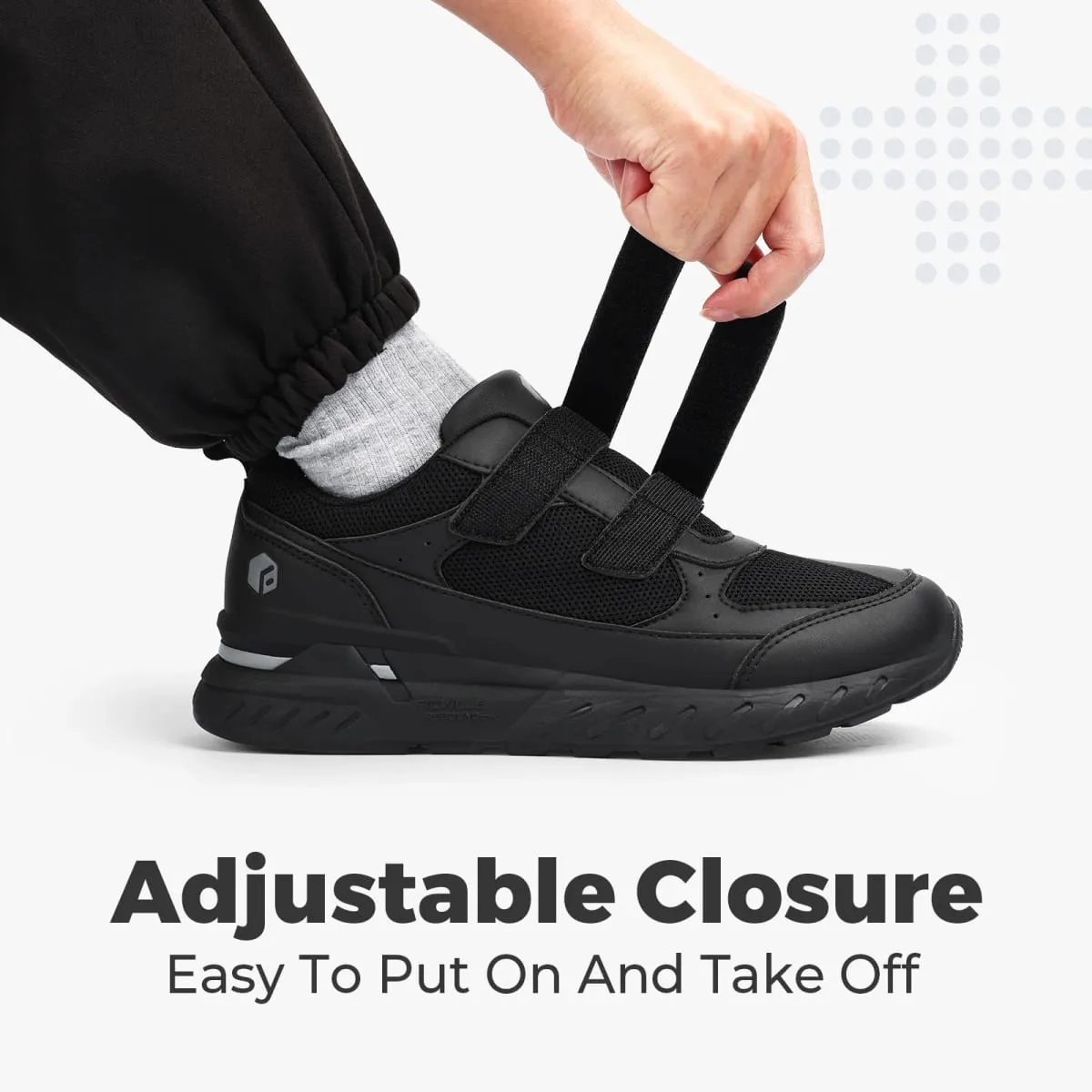 FitVille Sapatos para diabéticos para homens, largura extra larga, fechamento ajustável, tênis para caminhada, para alívio da dor nos pés, inchados — image 3