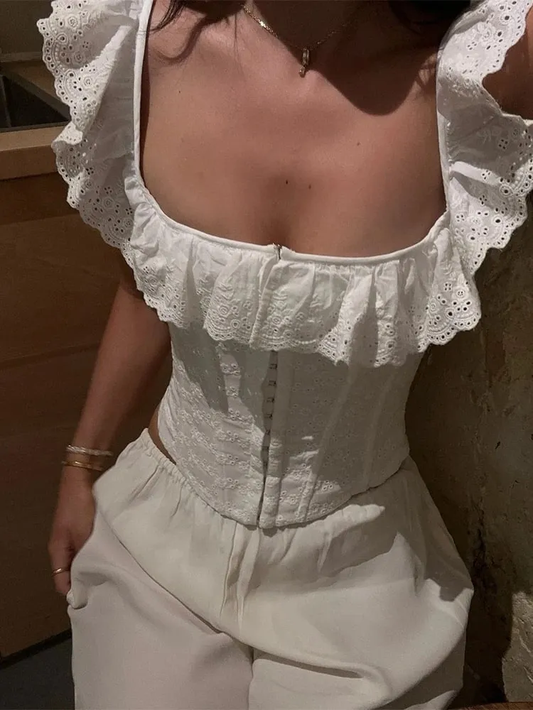 Feminino sexy sólido bandagem topo quadrado pescoço listrado cinta de espaguete espartilho sem mangas bodycon 2026 verão senhora festa moda colete