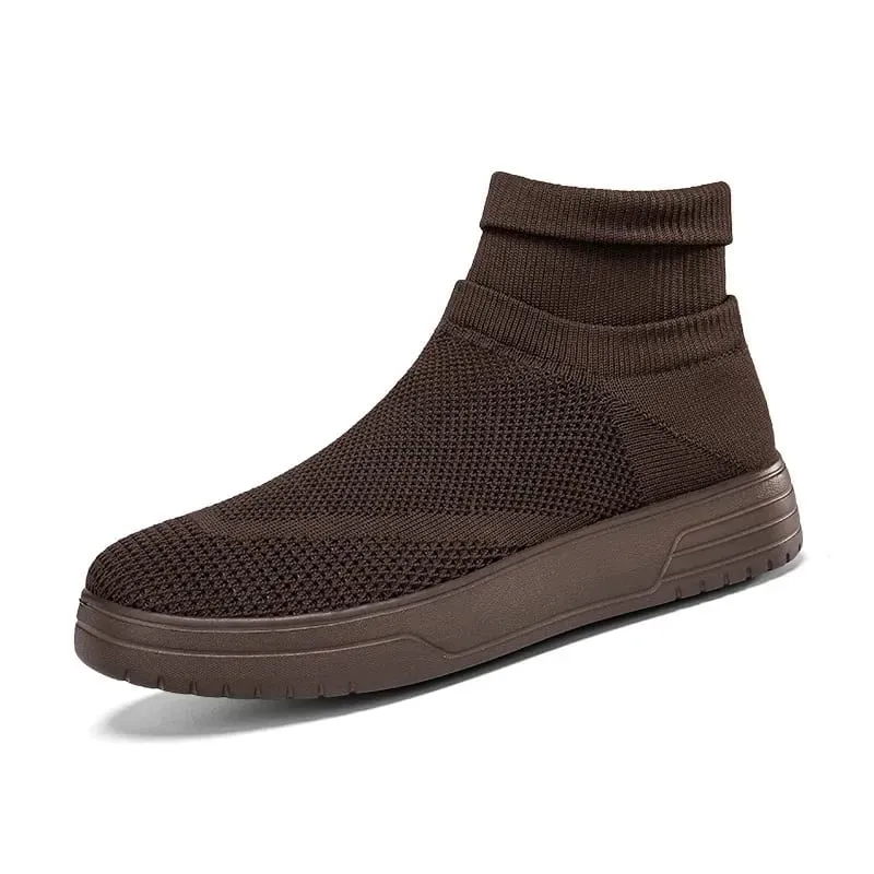 Sock Shoes for Men Spring 2026 New Couple Socks Breathable Mesh High Top Casual Shoes for Men One Foot Thick Soled Sneakers Men