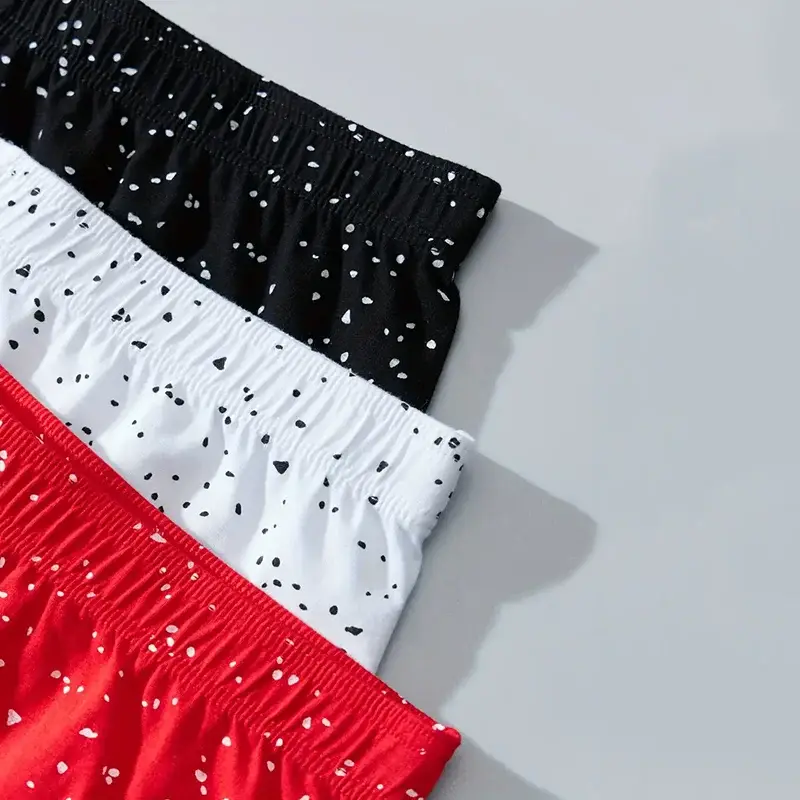 5PCS Men's Underwear Solid Color Loose Men Underpants Men Brand Panties Shorts Breathable Shorts Comfortable Soft