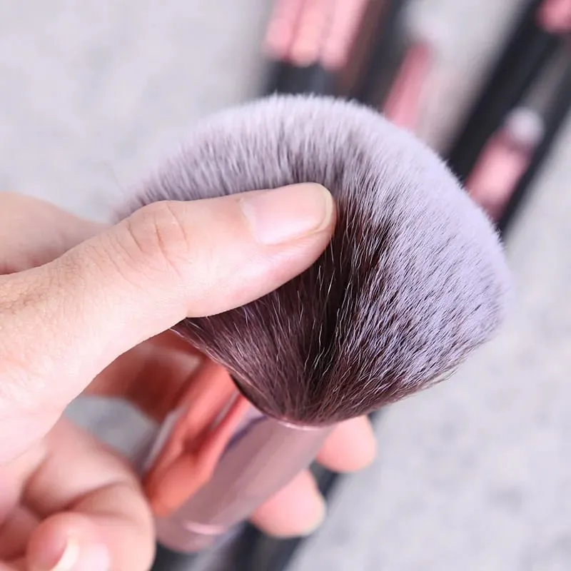 Conjunto de pincéis de maquiagem com saco, 15 peças, sombra, pó, base, lábios, ferramenta de beleza profissional, pincel de maquiagem