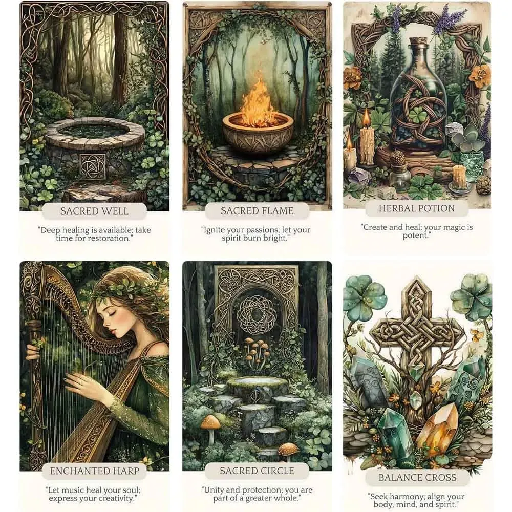 50 peças 13x8cm cartas mágicas celtas oracle criam seu baralho mágico para jogos de cartas de prática espiritual