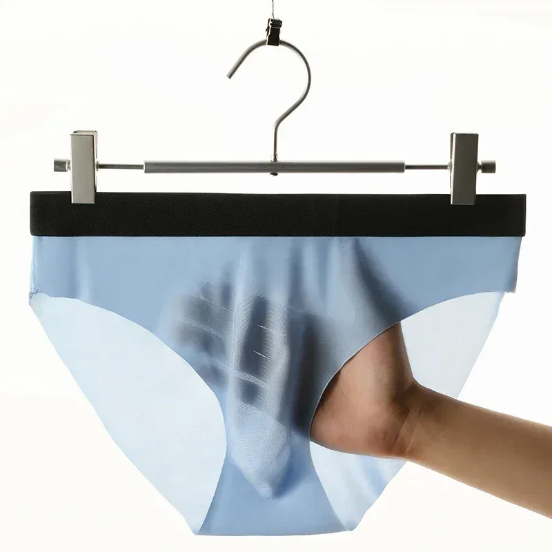 Cuecas com textura de seda gelada 3PC, super frescas na pele no verão, aproveite o toque sedoso