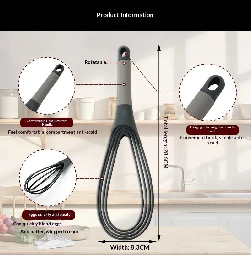 塑膠兩用旋轉打蛋器可折疊手動攪拌器二合一多功能廚房工具打雞蛋和揉麵團