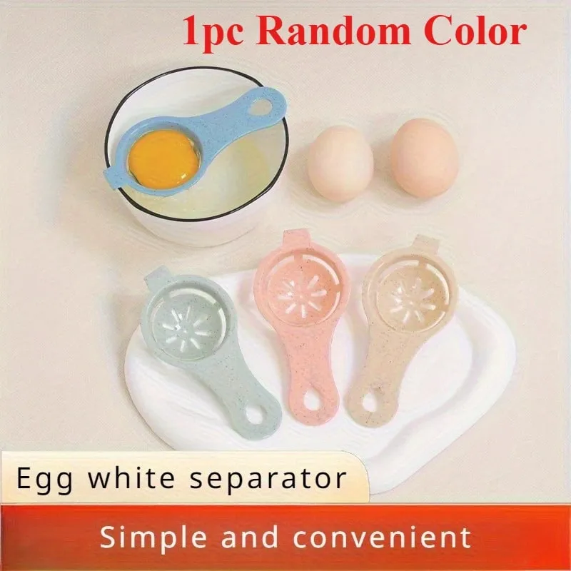 1pc separador de ovo de palha de trigo sustentável-fácil gema & filtro branco para assar gadget de cozinha