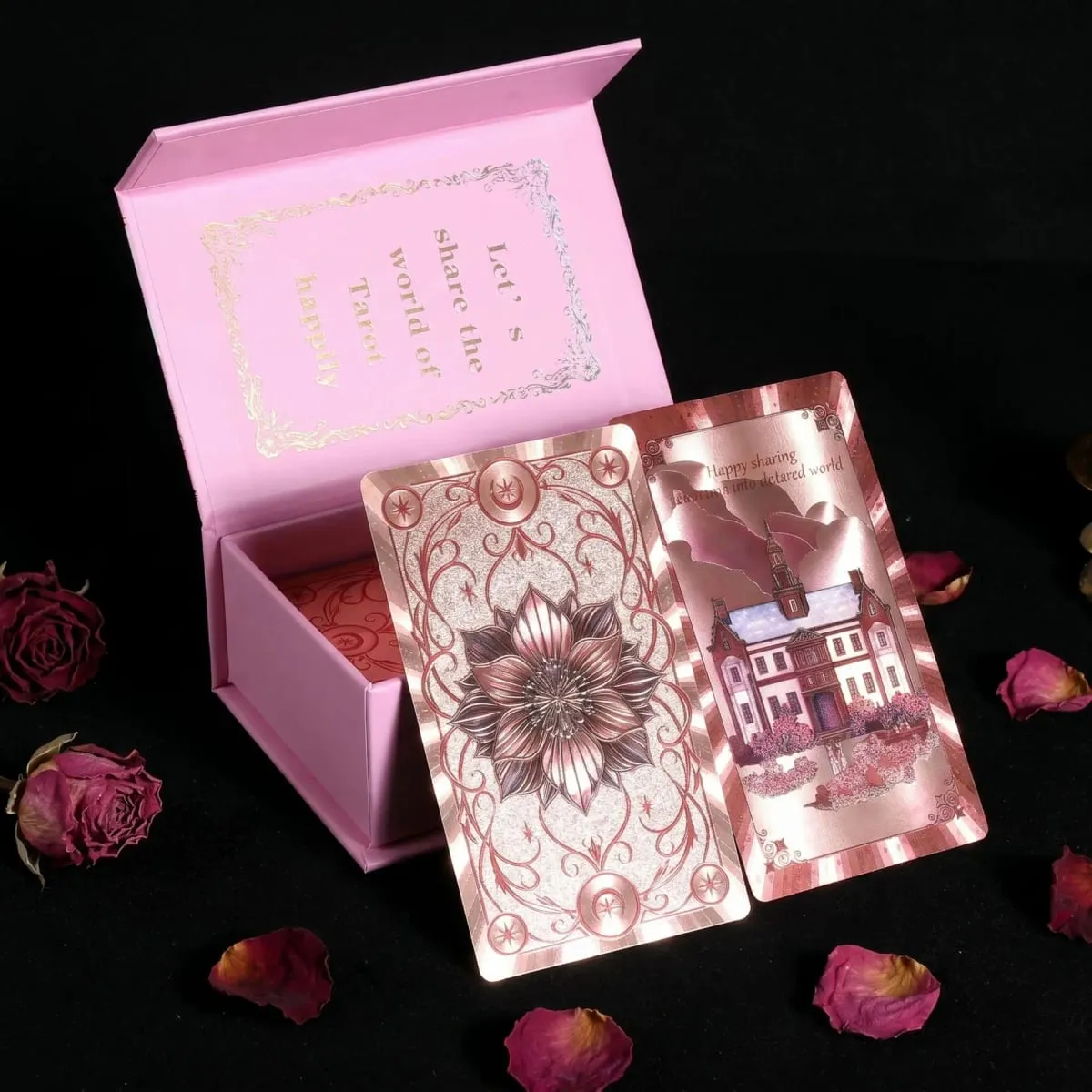 38Pcs Lenormand Oracle Cards in A Rigid Box Gold Foil Waterproof PET Oracle Cards for Divination & Fortune Telling 12*7cm