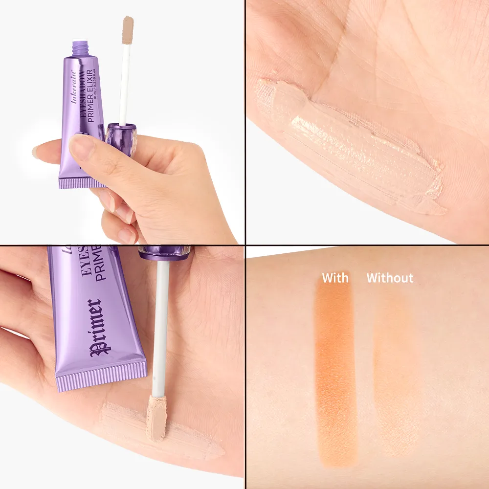 Primer de maquiagem para sombra, suave e resistente a vincos, à prova d'água, de longa duração, sombra translúcida, base para olhos