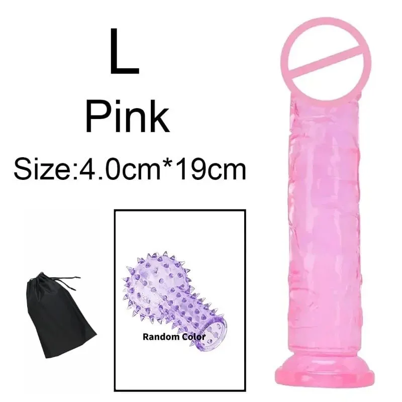Super Cheap 6 Sizes Realistic Soft Jelly Dildo Butt Plug Anal Plugs Adult Sex Toy for Women and Men Vaginal and Anal Masturbator