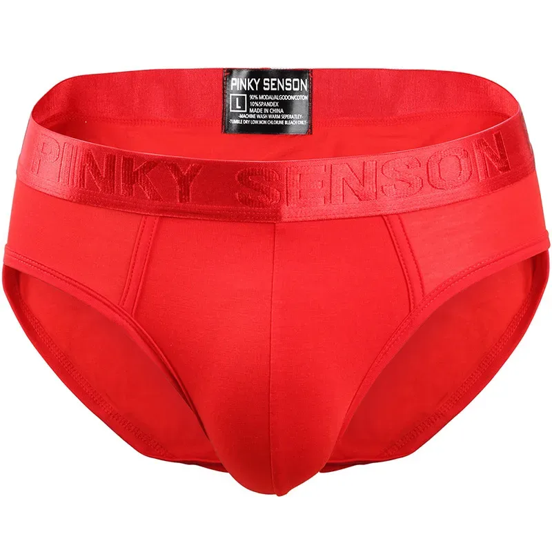Pinky Seaso Brand Best Selling Sexy Triangle Pants Modal Thin Solid Color Underwear men Modal Briefs Ventilate Plus Size Men