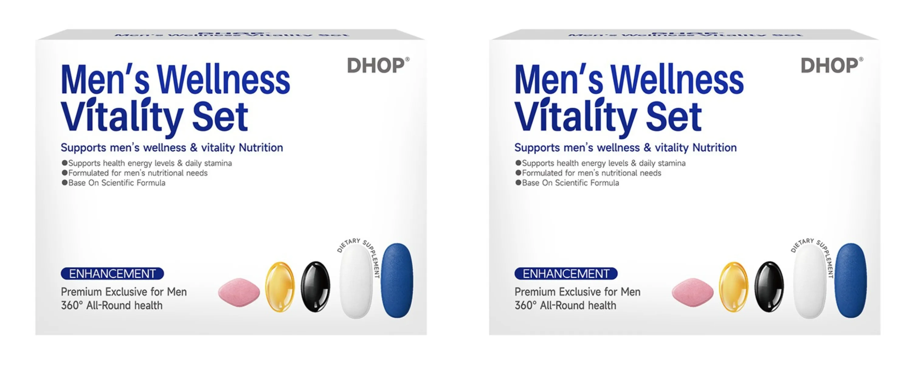 Men's Vitality Daily Supplement Pack Oyster Maca Cistanche Tablets Ashwagandha NMN DHA Capsules for Men's Energy Support