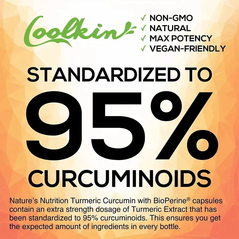 Curcumin Capsules Natural Joint Support with Black Pepper - Relieve Joint Pain