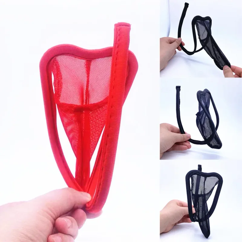 Confortável moda masculina breve c-string sólida tanga cueca cuecas de biquíni bulge bolsa lingerie confortável