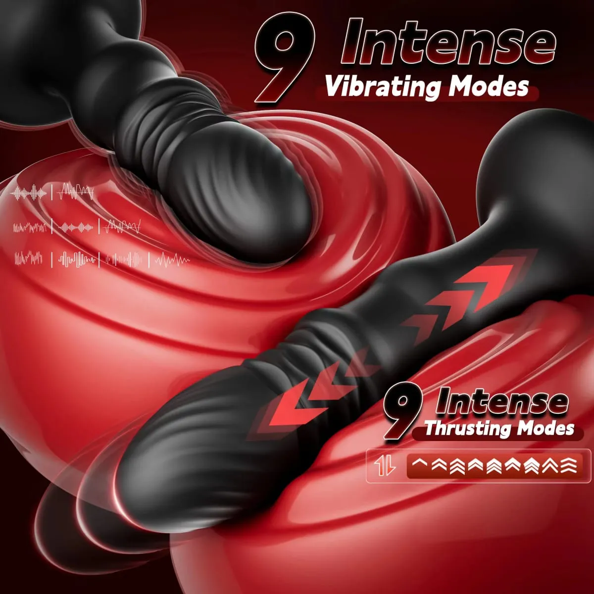 Empurrando masculino massageador de próstata vibrador anal controle remoto vibratório butt plug com ventosa brinquedo sexual para homens