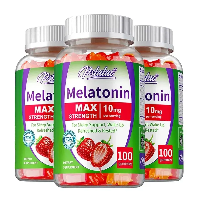 Goma de melatonina - Auxilia no sono, melhora a insônia, regula o relógio biológico, melhora a imunidade, produtos de saúde para adultos
