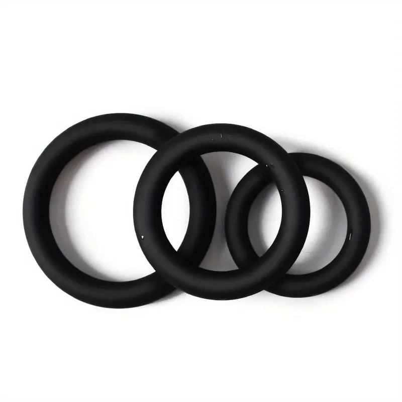 Conjunto de anéis penianos de silicone, 3 peças, retardar a ejaculação, anel peniano que brilha no escuro, intensificador de resistência masculina, bloqueio de esperma, brinquedos sexuais para homens, casais