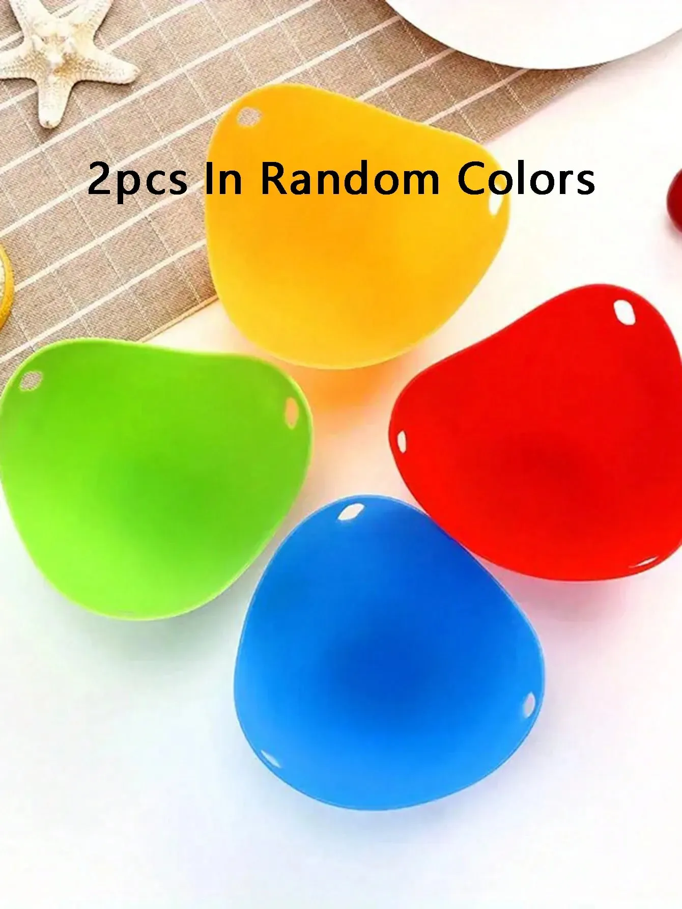 4 pçs em cores aleatórias ovo caldeira molde copo de silicone ovo escalfado copos para microondas fritadeira de ar fogão ovo cozinhar