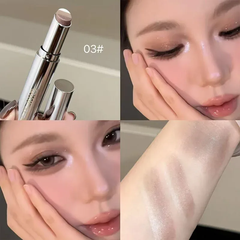 珠光眼影棒持久閃光眼影筆化妝微光螢光筆提亮臥蠶眼影