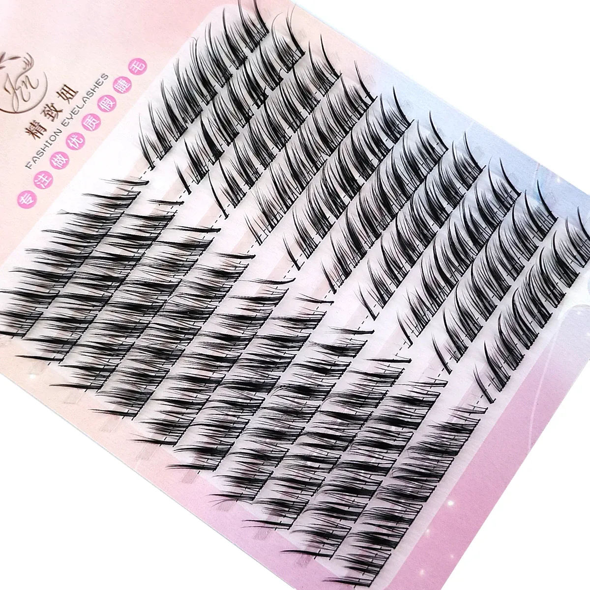 3d fofo único cluster extensão de cílios segmentado natural vison raposa efeito olho maquiagem chicote individual cílios postiços