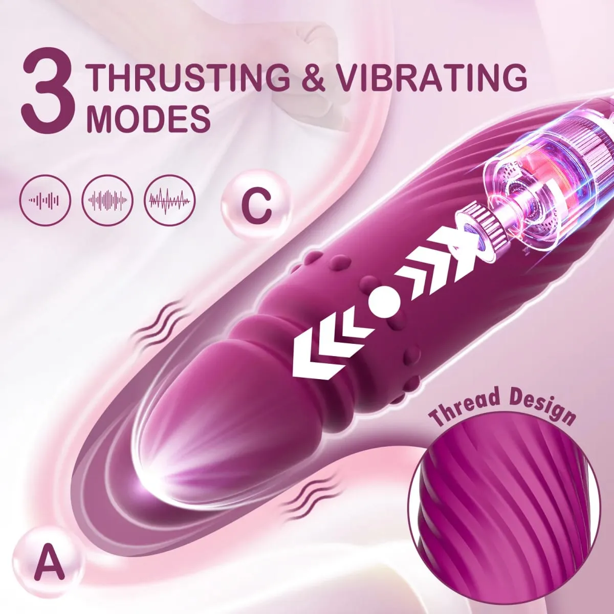 Vibrador rosa 4 em 1 para mulheres, vibrador de impulso do ponto g com funções de sucção do mamilo do clitóris, brinquedo sexual adulto