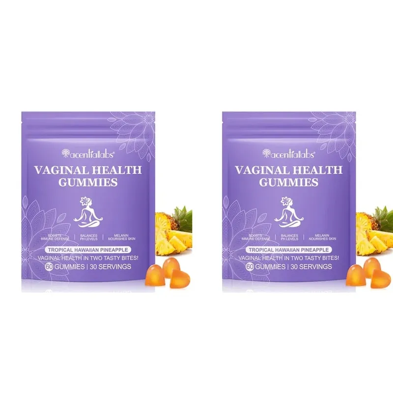 Acentiallabs Vaginal Health Gummies with Bacillus Coagulans and Vitamin C Supports Immune Defense and PH Balance 60 Gummies